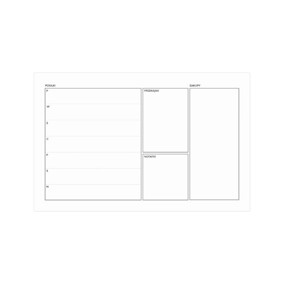 Plan-posiłków-50cm-minimal-rama Planer posiłków