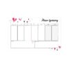 planer-T-serca Planer tygodniowy samoprzylepny 'Serca'