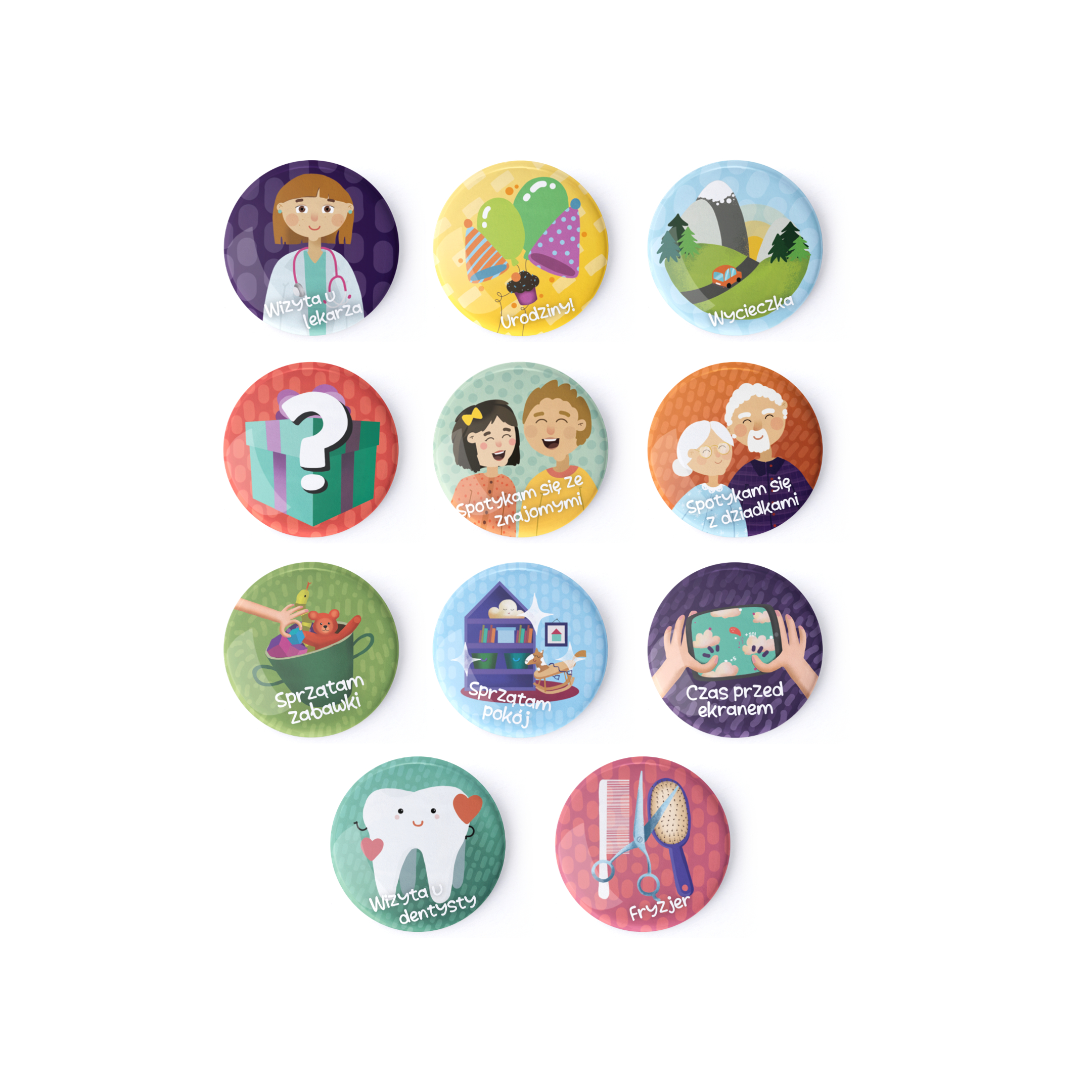 Zestaw magnesów do Tygodnioplanu- podstawowy