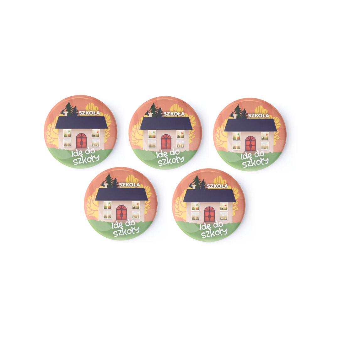 Zestaw 5 magnesów "Idę do szkoły" do planera dziecięcego PLANU