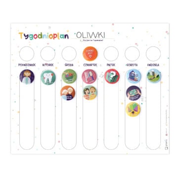 Ilustrowany TygodnioPlan magnetyczny- zestaw podstawowy